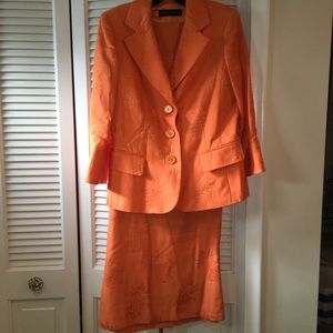 Orange 3 piece Dana Buchman Suit